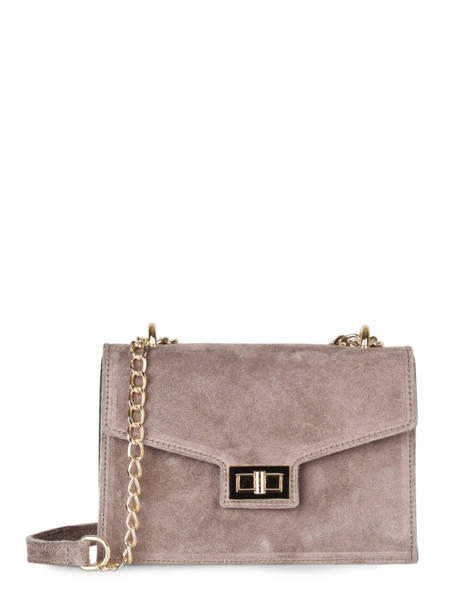 Sac Bandouliere Velvet Cuir Milano Beige velvet VE21121