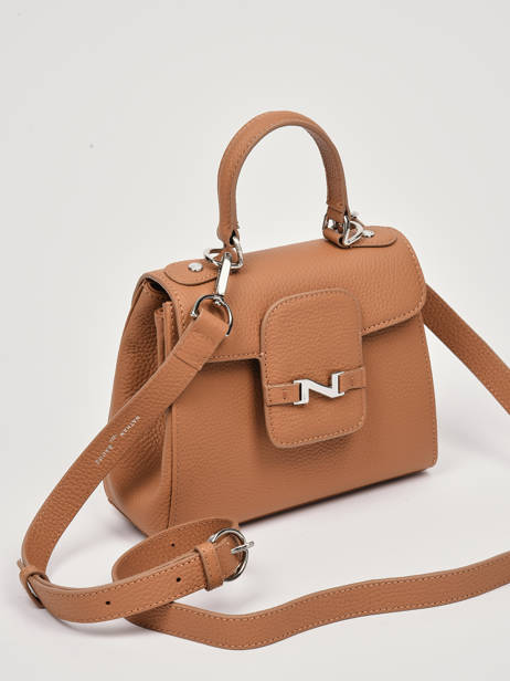 Leather Mini Duras Crossbody Bag Nathan baume Brown ines 4 other view 2