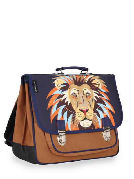 Cartable Caramel et cie Marron fier GA vue secondaire 2