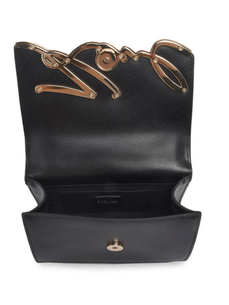 Sac Bandoulière K/signature Cuir Karl lagerfeld Noir k signature 225W3041 vue secondaire 3