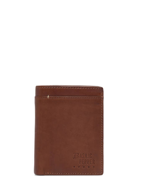 Portefeuille Porte Monnaie Leather Basilic pepper Brown traveler BTRA91