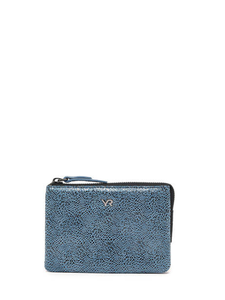 Leather Foulonné Wallet Yves renard Blue foulonne 29461