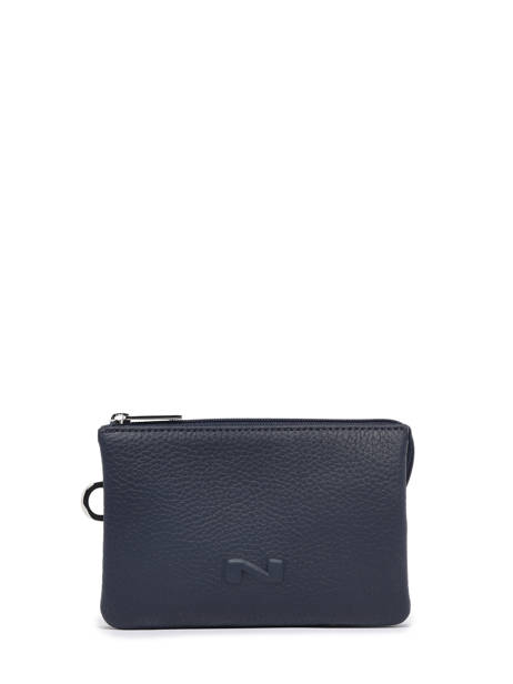 Trousse 2 Compartiments Cuir Nathan baume Bleu original n 283N