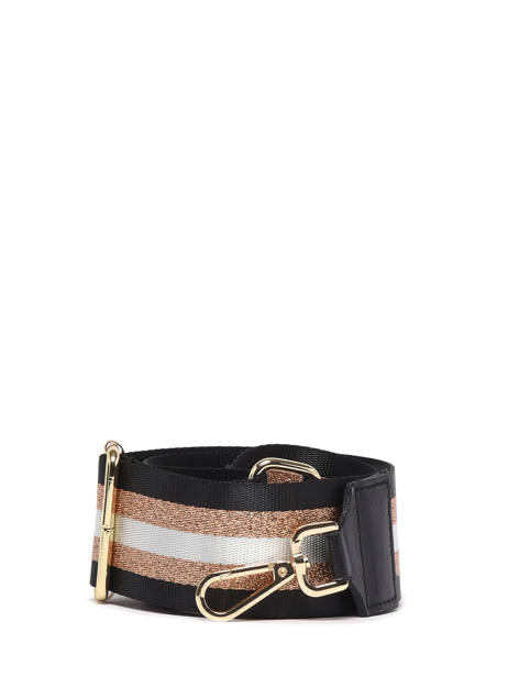 Striped Leather Shoulder Strap Milano Black nine NI2112RA