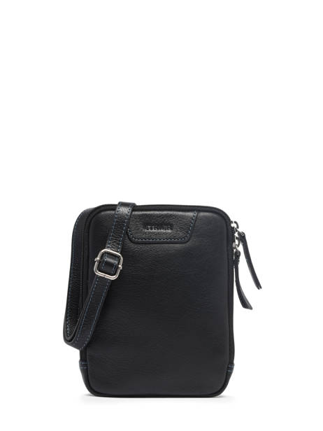 Small Leather Foulonné Crossbody Bag Etrier Black foulonne EFOU728S