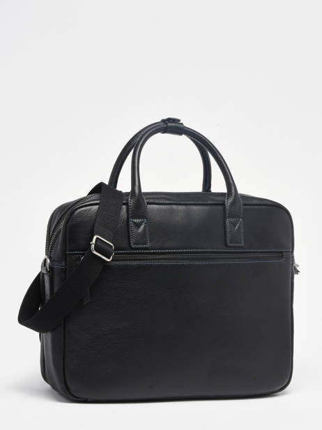 2-compartment Business Bag Foulonné Leather Etrier Black foulonne EFOU8152 other view 4