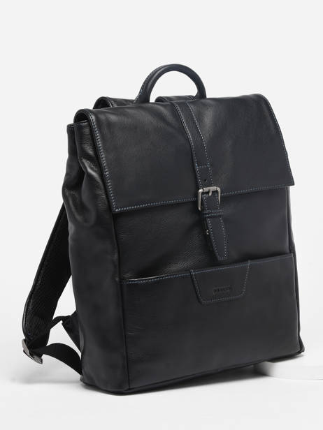 2-compartment Foulonné Backpack Leather Etrier Black foulonne EFOU8092 other view 2