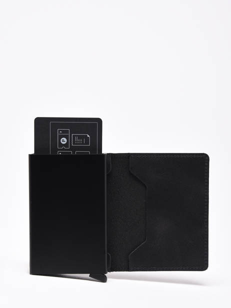 Porte-cartes Cuir Secrid Noir vintage SV vue secondaire 1