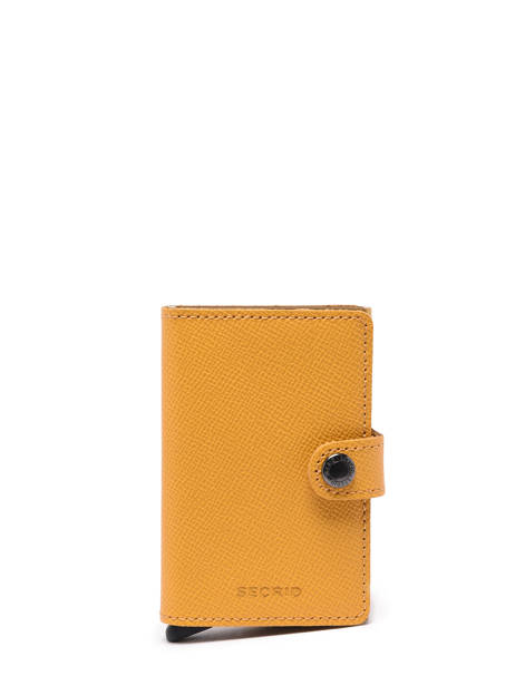 Card Holder Leather Secrid Yellow crisple MC