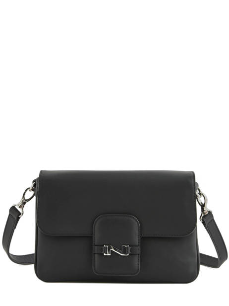 Sac Bandoulière Sagan Cuir Nathan baume Noir ines 2