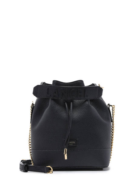 Small Leather Bucket Bag Ninon Lancel Black ninon A10922