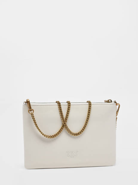 Sac Bandoulière Classic Love Flat Bag Cuir Pinko Blanc love bag icon A0F1 vue secondaire 4