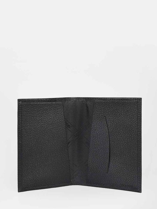 Longchamp Le foulonné Passport cover Black