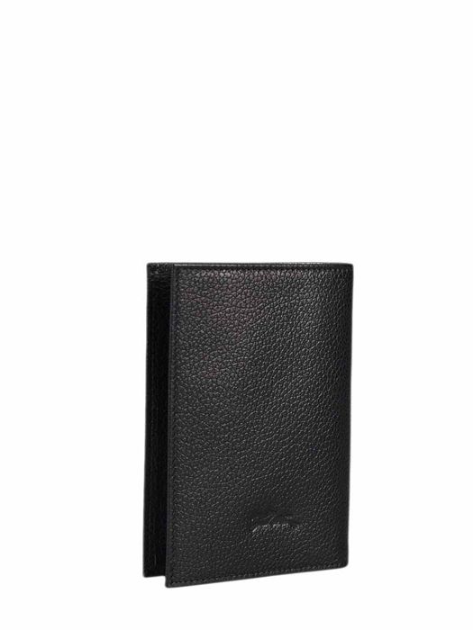 Longchamp Le foulonné Passport cover Black
