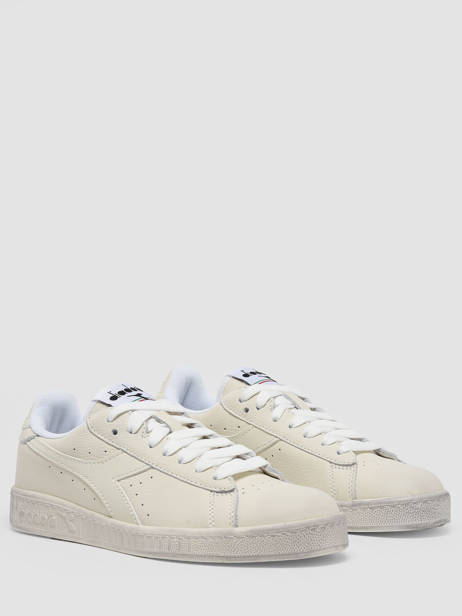 Sneakers Game Low Waxed En Cuir Diadora Beige unisex 90000060 vue secondaire 4