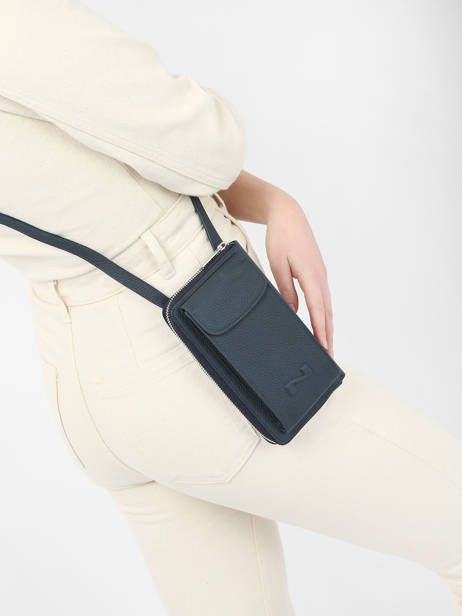 Etui Téléphone Pocket Cuir Nathan baume Bleu n city 3 vue secondaire 1