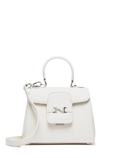 Leather Mini Duras Crossbody Bag Nathan baume White ines 4