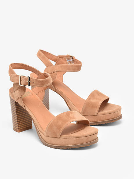 Heeled Sandals Jain In Leather Mam'zelle Brown women CSG1H03 other view 3