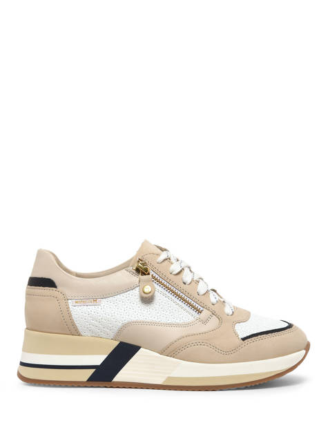 Sneakers Olimpia In Leather Mephisto Beige women P5142044