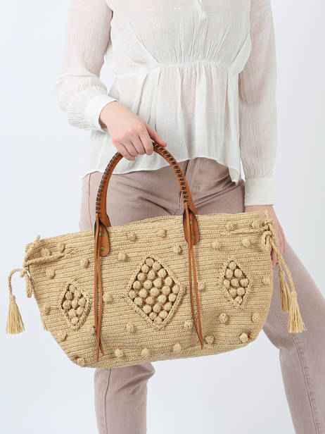 Shoulder Bag Raphia Gerard darel Beige raphia E454 other view 1