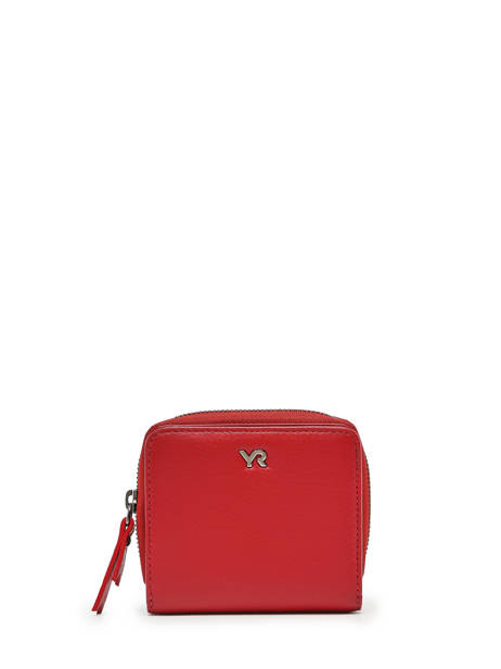Leather Foulonné Wallet Yves renard Red foulonne 29492