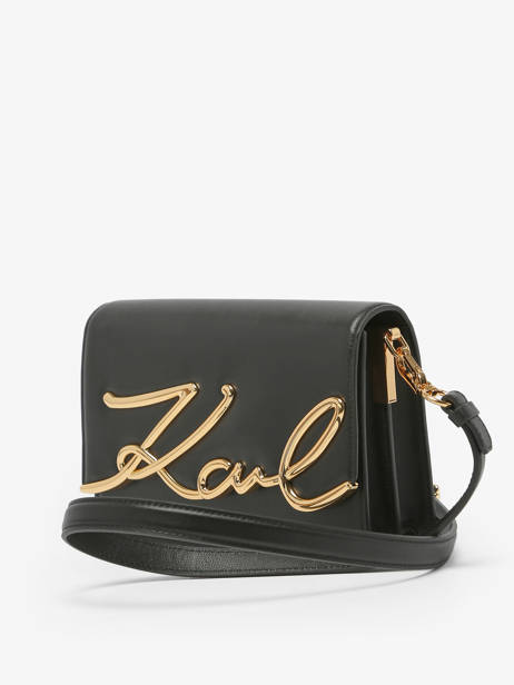 Sac Porté épaule K Signature Cuir Karl lagerfeld Noir k signature 235W3061 vue secondaire 2